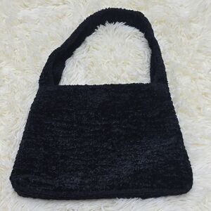 Mondani Black Faux Fur Shoulder Bag